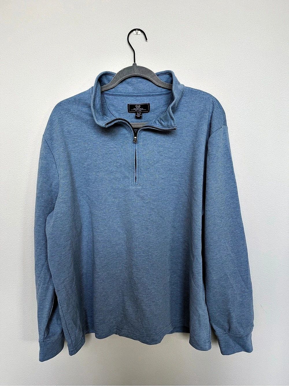 Magaschoni Blue Quarter-Zip Pullover XL